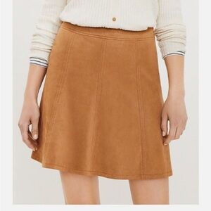Loft Vegan Suede Swing Skirt
